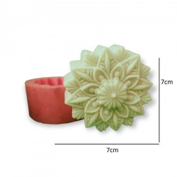 mondal  Silicone Soap Mold Round Flower Shaped  Soap  Moulds Handmade