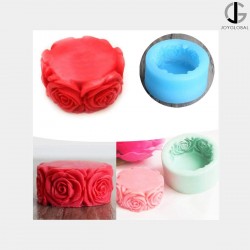 craftial curve_cc86_ANH_ Round Rose Flower Soap Mold Flexible Silicone