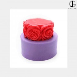 craftial curve_cc86_ANH_ Round Rose Flower Soap Mold Flexible Silicone