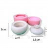 Round Storage Container Silicone Mold / Mould with Lid / Jewelry Earri