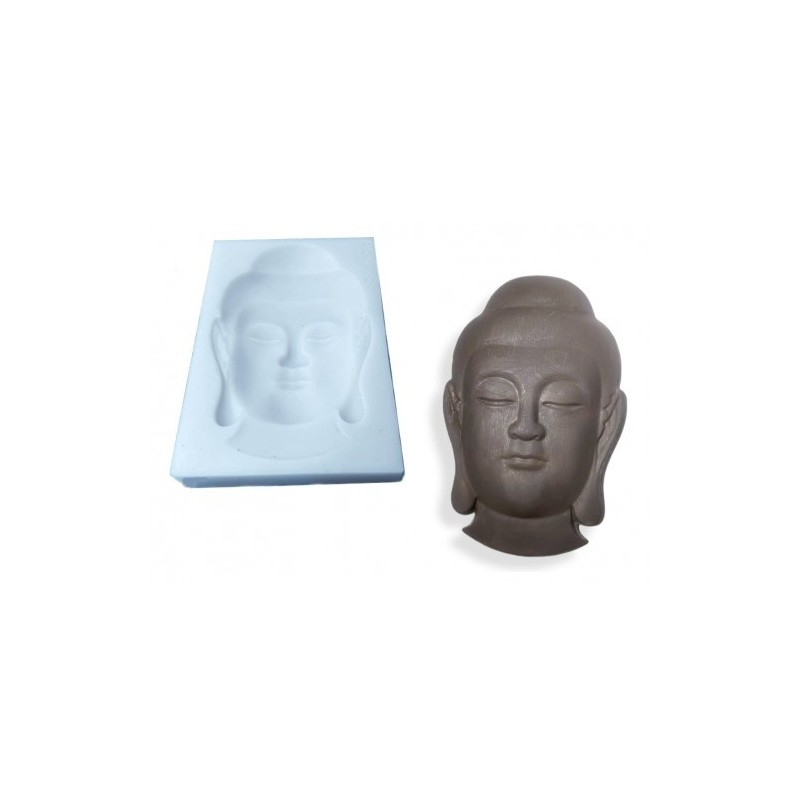 buddha face silicone mold ART and CRaft resin cement clay Goutam budh