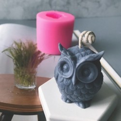 Owl Silicone Mold, 3D Owl Silicone Fondant Soap Mold, Owl Candle Mold,