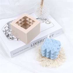 Bubble Cube Candle Spherical Silicone Mould 3D Diamond Square Rectangu