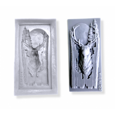 deer head home  door decoration  resin clay craft tool frame  pattern