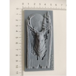 deer head home  door decoration  resin clay craft tool frame  pattern