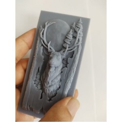 deer head home  door decoration  resin clay craft tool frame  pattern
