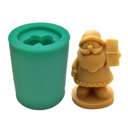 3D Santa Claus Christmas Father Soap Mold Flexible Silicone Mold Soap