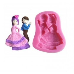 Dancing Boy and Girl Valentine Couple Fondant Cake Decorating Mould