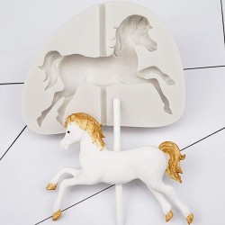 Carousel Horse Silicone Animal Mould Cake Fondant Gum Paste Mold for S