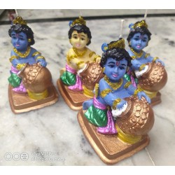Makhan chor Resin and Marble Powder Laddu Gopal /Krishna / Kanha Ji Mu