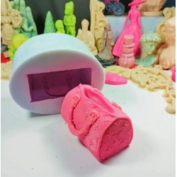 Girl Wallet Handbag Bag Purse Silicone Fondant Soap 3D Cake Mold resin