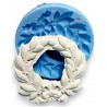 Big Wreath Of Flowers Round Frame  Mold Frame Fondant Silicone Mold
