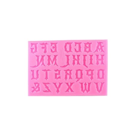 Gothic Capital English Letters and Numbers alphabet Fondant Cake Mold