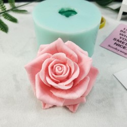 3D Bloom Rose Flower Silicone Mold DIY Handmade Soap Mould Wedding Cak