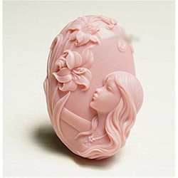 Beautiful Flower and Girl Handmade Soap Mold Candle Mould Flower Soap