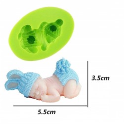 Sleeping Baby Silicone Mould/New Baby silicone Mould/cake toper flexib