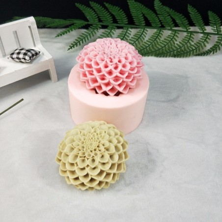 Dahlia Flowers Soap Molds Gypsum Chocolate Candle Candy Mold Mold Sili