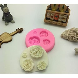 Rose Silicone Mold Flexible Silicone Rose Mold for use with Fondant, G