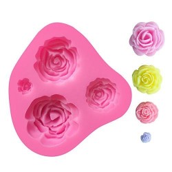 Rose Flower Silicone Mold,Flower Silicone Mold,3D Silicone Fondant Mol