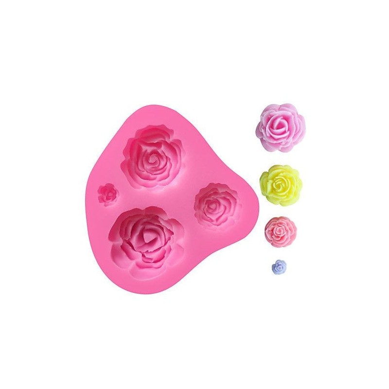 Rose Flower Silicone Mold,Flower Silicone Mold,3D Silicone Fondant Mol