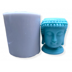 3D silicone Buddha head candle mold pillar cylinder tealight silicone