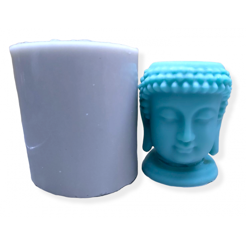 3D silicone Buddha head candle mold pillar cylinder tealight silicone