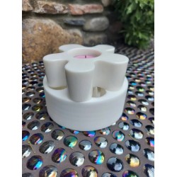 Absract daisy tealight mold for casting plaster and concrete silicone