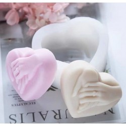 Valentine day heart love holding hands engagement proposal wax soap