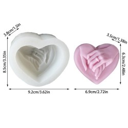 Valentine day heart love holding hands engagement proposal wax soap