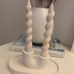 Concrete Candlestick Mold Cement Candle Insert Multifunctional Mold
