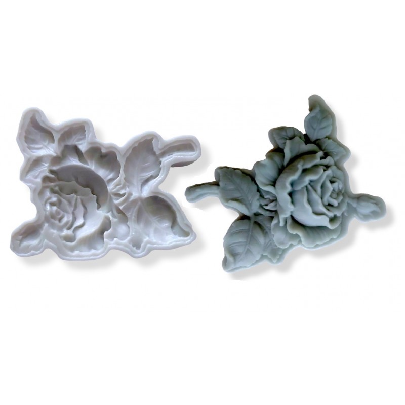 Rose Flower Leaves Silicone Mold for Fondant, Valentine's Cake Decorat