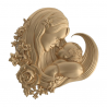 Cake Decoration Mold Baby with Mother Mary Love Long Hair Silicone Mou