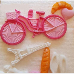 Bicycle Shaped silicone mold for confectionery chocolate fondant cake