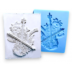 Violin Magic 3D Silicone Moulds Resin Clay Art and Craft Pattern Silic