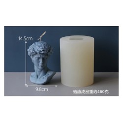 Large Size david Statue Candle Moulds Men David Mold Silicone Mold Soa
