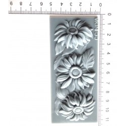 sunflower frame home door decoration border pattern silicone mold