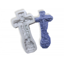 Jesus on the Cross Mold | Decorative Cross Flexible Mould jesus famly
