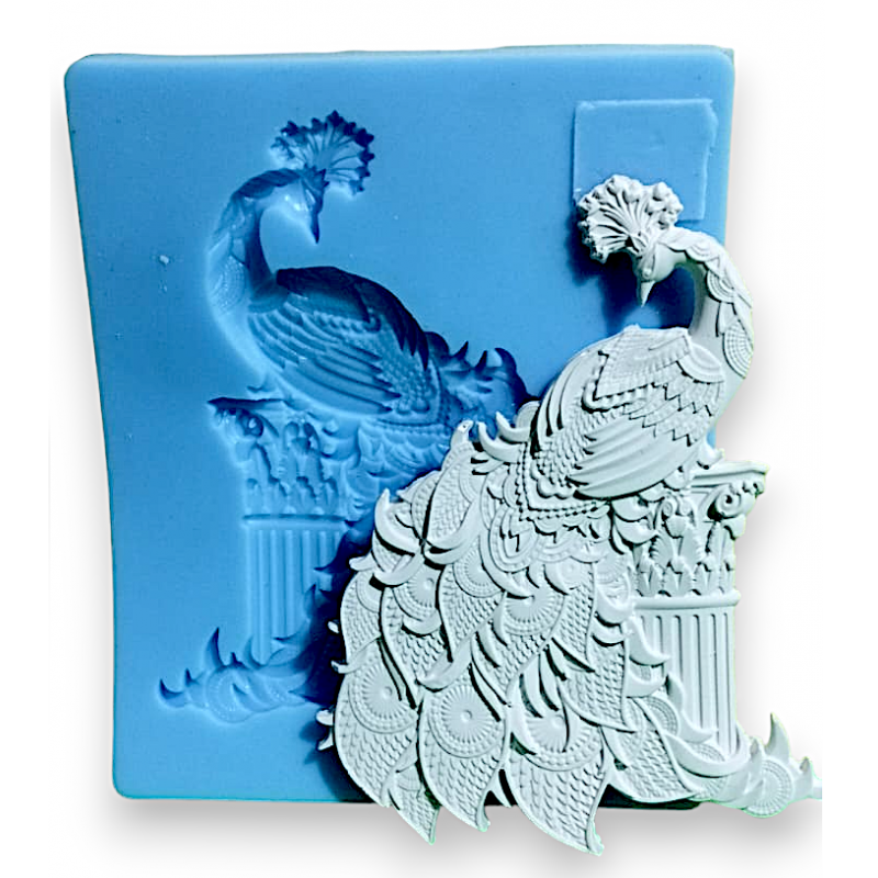 Peacock Crafts Decorating Cake Fondant Art and Craft Pattern Flexible