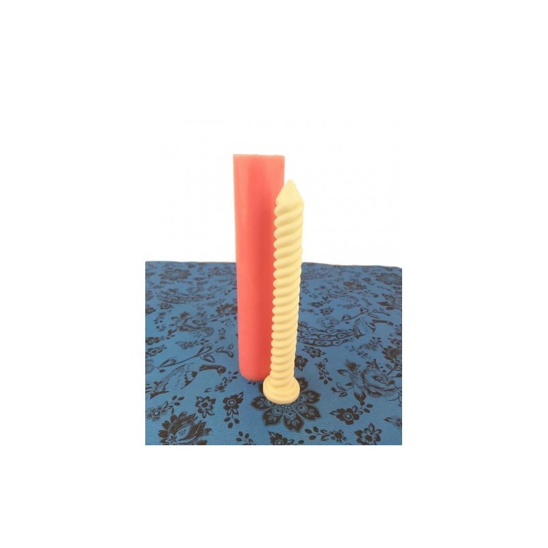 Twisted Spiral silicone Candle Mold flexible and reusable silicone mol