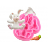 Easter Bunny Silicone Mold Fondant Rabbit Mold Carrot and Bunny Mold D