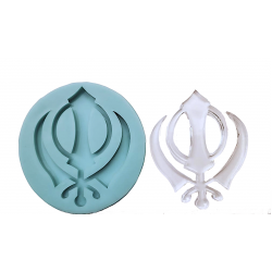 Khanda silicone molds, Sikh symbol keychain molds, Khalsa silicone mo