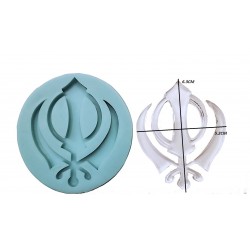 Khanda silicone molds, Sikh symbol keychain molds, Khalsa silicone mo