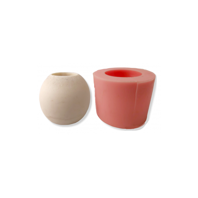 sphere tealight holder silicone mould, plaster mould, candle mould.