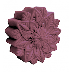 mondal  Silicone Soap Mold Round Flower Shaped  Soap  Moulds Handmade