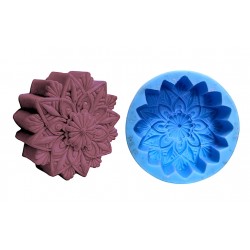 mondal  Silicone Soap Mold Round Flower Shaped  Soap  Moulds Handmade