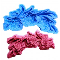 Flower Resin Molds Silicone Wall-Decor Mold Floral Casting Epoxy Resin