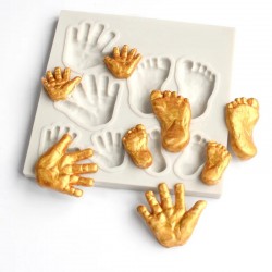 Baby hand and foot print silicone mold