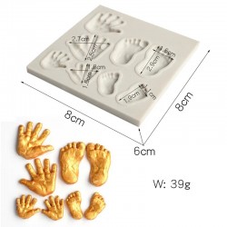 Baby hand and foot print silicone mold