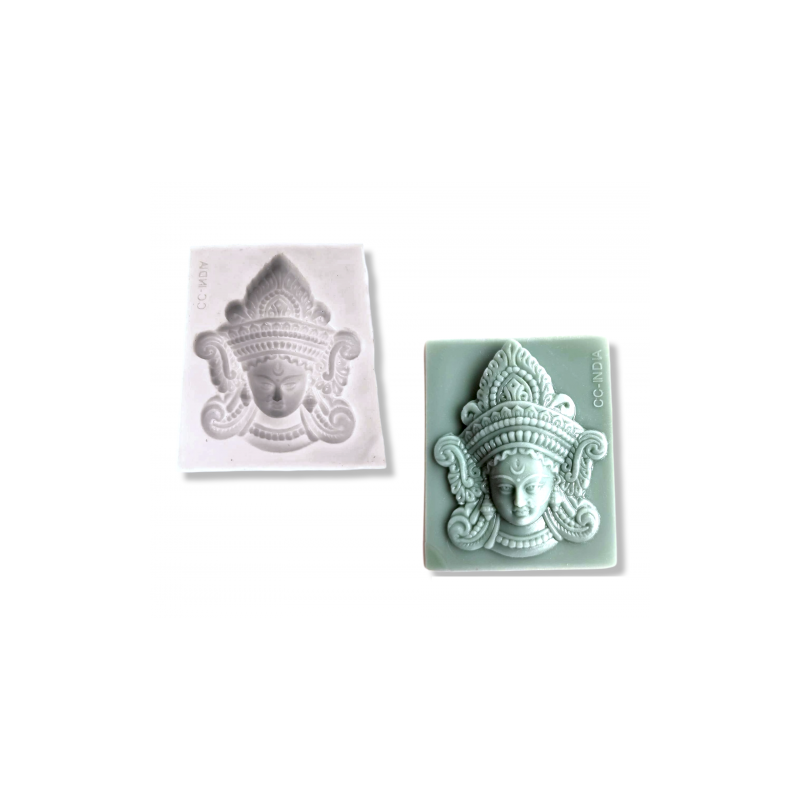 ABj_127_Ma Devi Durga god Idol Sculpture Silicone Pattern Mold Flexibl