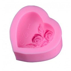 I love you Heart Soap Mold Flexible Silicone Mold Handmade Soap Candle